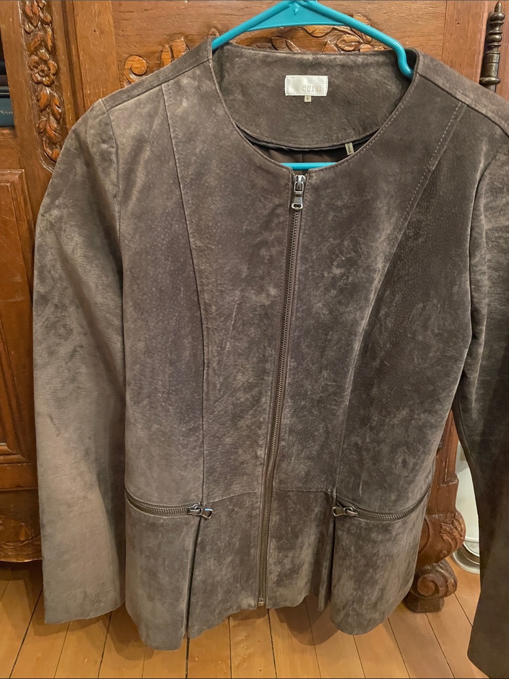 Ecru suede jacket